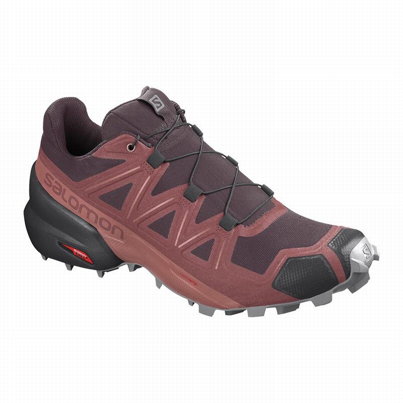 Salomon Israel SPEEDCROSS 5 - Womens Trail Running Shoes - Red (UBEM-41753)